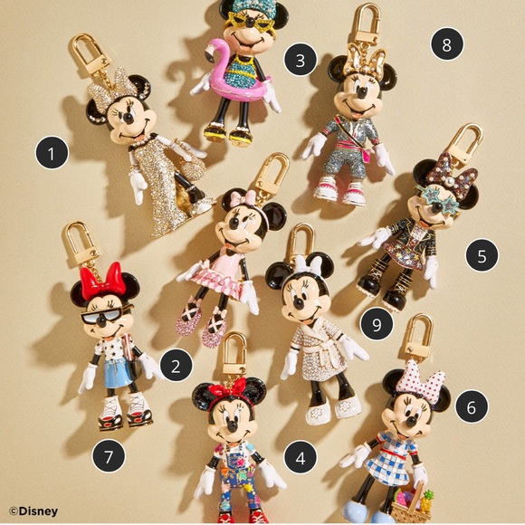 collector’s Minnie Mickey bag charm from BaubleBar in blue polka dot, new no box - Picture 9 of 14